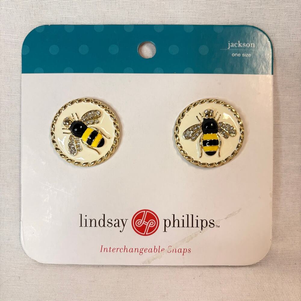 Lindsay Phillips Interchangeable Snaps Lot of 6 Bee Floral Collector's Edition